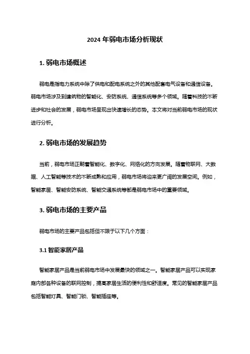 2024年弱电市场分析现状