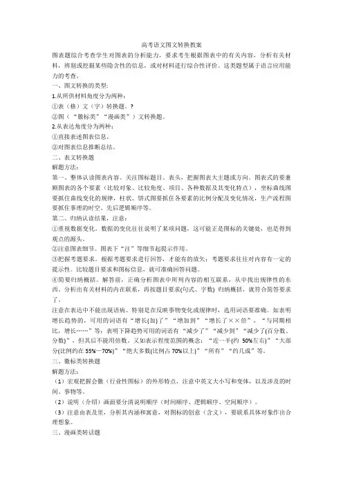 语文图文转换教案+专项练习含答案