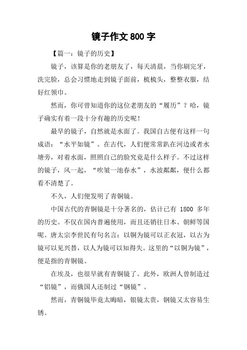 镜子作文800字