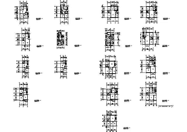 乌鲁木齐市某新建小区74-144平米的平面户型设计CAD图纸（共16张）