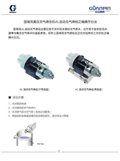 固瑞克高压无气喷涂机AL自动无气喷枪正确操作办法