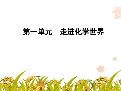 初中化学第一单元知识点复习人教版ppt课件