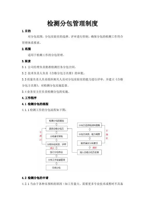检测分包管理制度