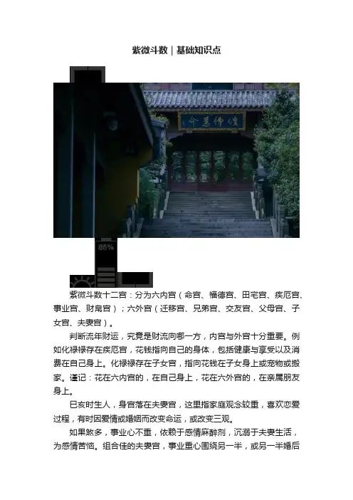 紫微斗数｜基础知识点