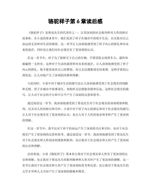 骆驼祥子第6章读后感