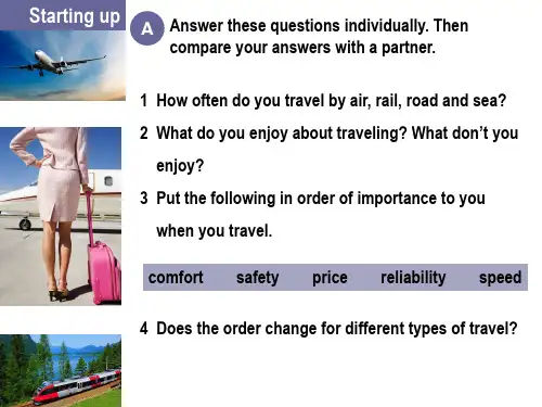 体验商务英语3第二版Unit2Travel课件
