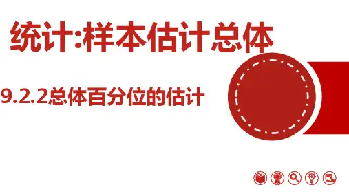 9.2.2总体百分位数的估计课件(人教版)