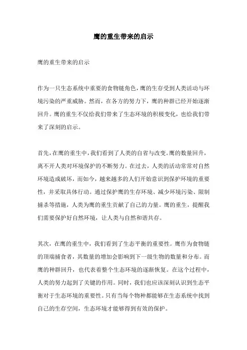鹰的重生带来的启示