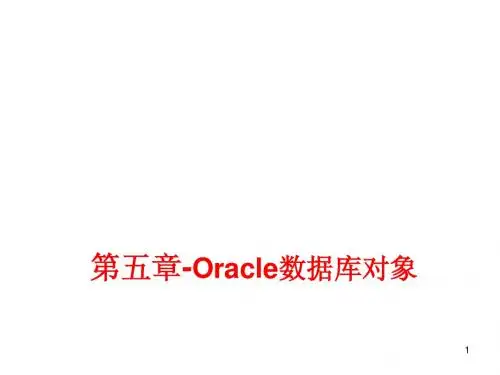 Oralce数据库对象