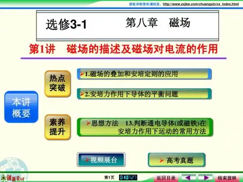 X3-1-8-1：磁场的描述及磁场对电流的作用