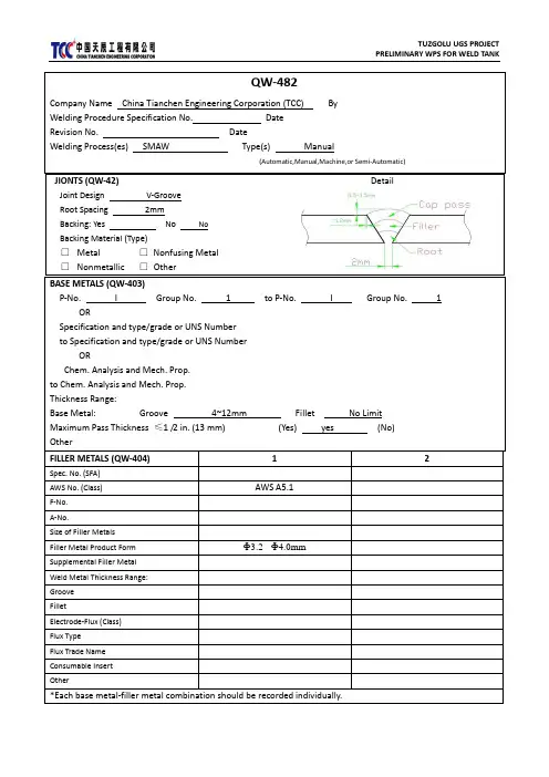 ASME IX焊评表格英文版