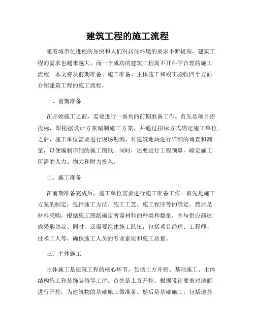 建筑工程的施工流程
