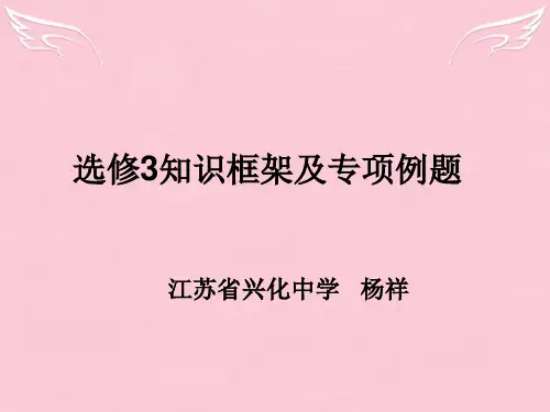 高三政治选修3知识框架及专项例题课件