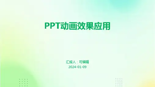 PPT动画效果应用