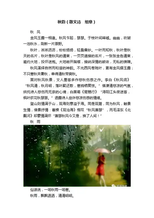 秋韵（散文诗　组章）