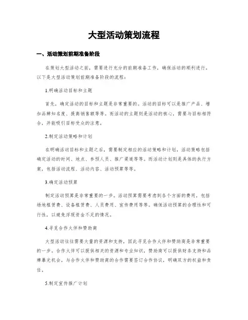 大型活动策划流程