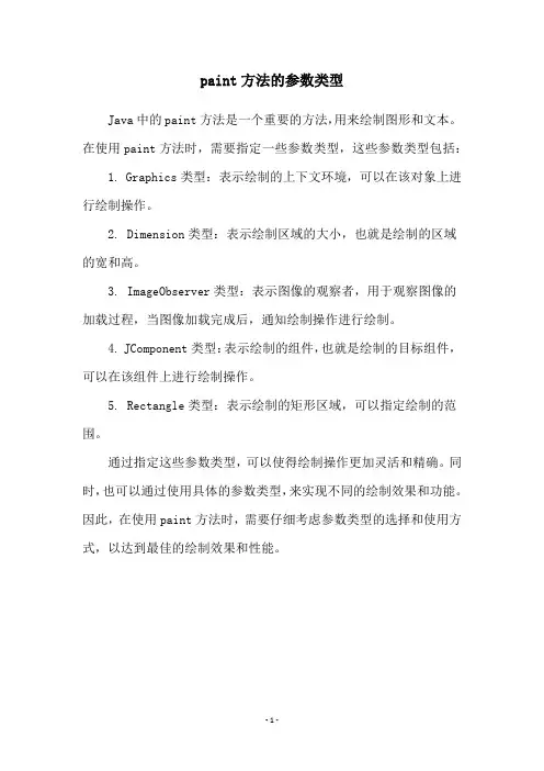paint方法的参数类型