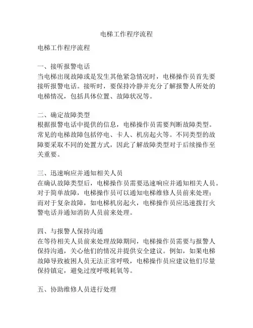 电梯工作程序流程