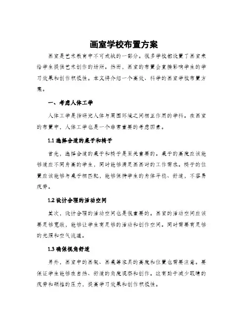 画室学校布置方案