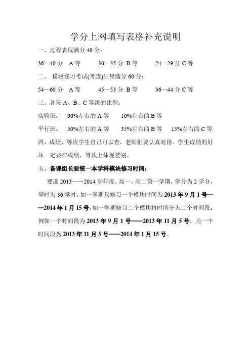 学分上网补充说明1