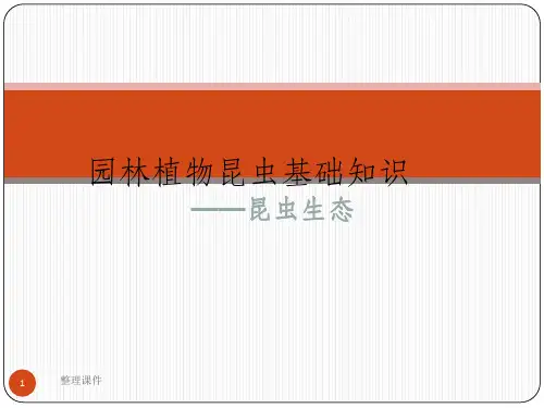 昆虫基础之昆虫生态学