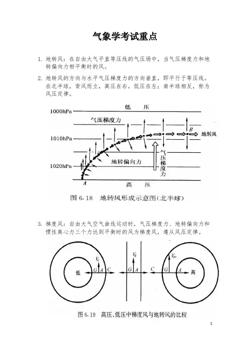 气象学考试重点