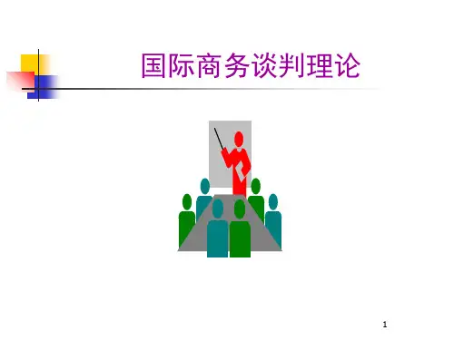 国际商务谈判需要理论