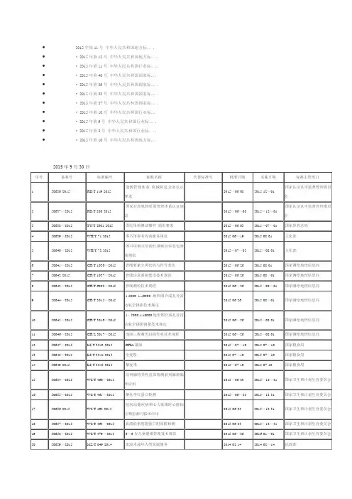 最新发布电气行业标准和国家标准详解【范本模板】