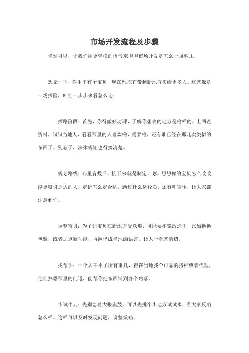 市场开发流程及步骤