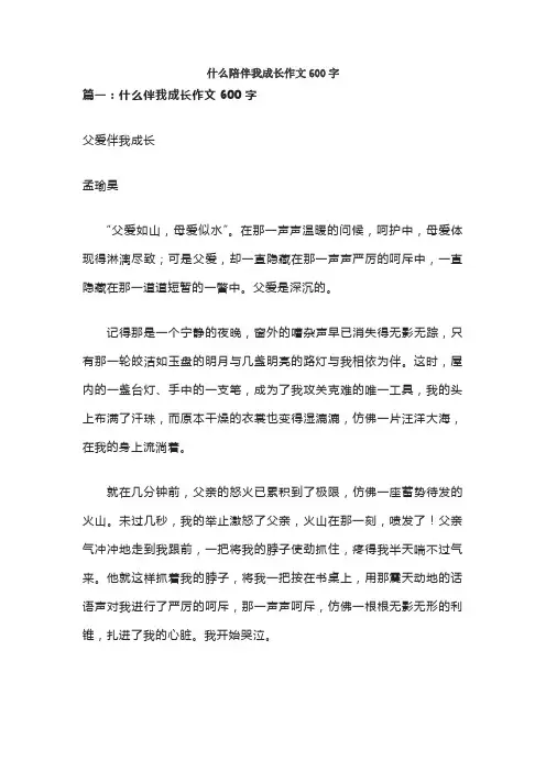 什么陪伴我成长作文600字