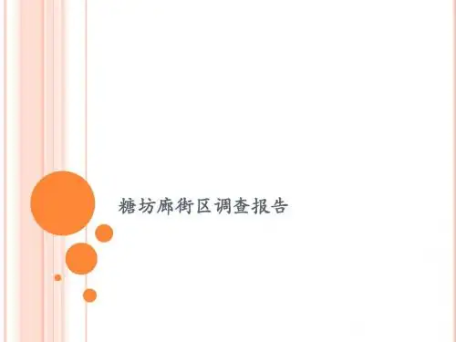 居住环境——糖坊廊传统居住区 调研报告
