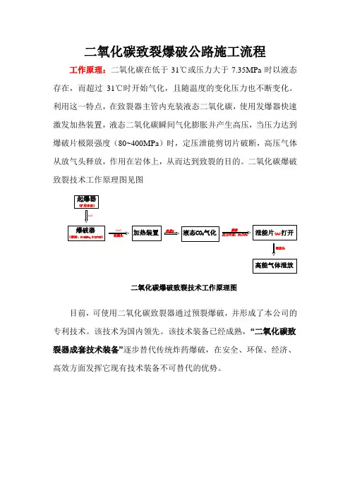 二氧化碳致裂爆破施工流程