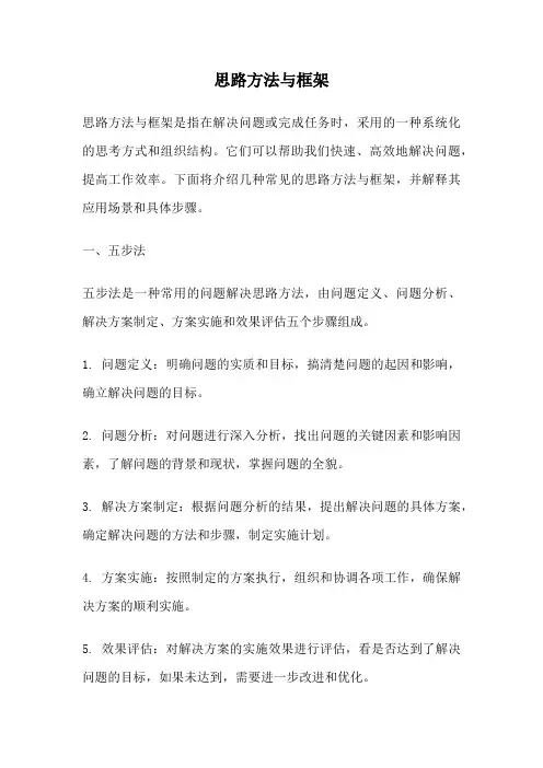 思路方法与框架