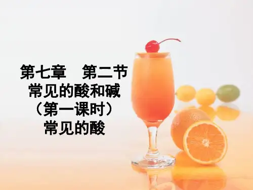 常见的酸和碱(PPT)-九年级化学沪教版下册