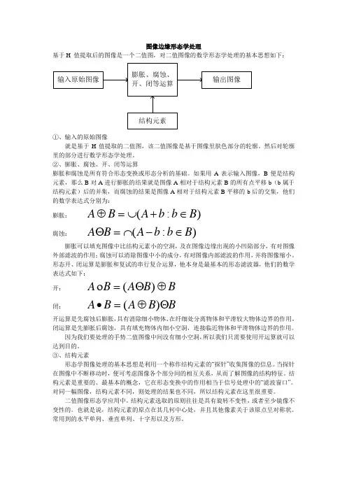 二值图像边缘形态学处理的方法