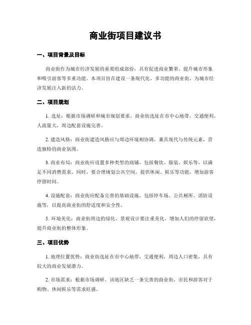 商业街项目建议书