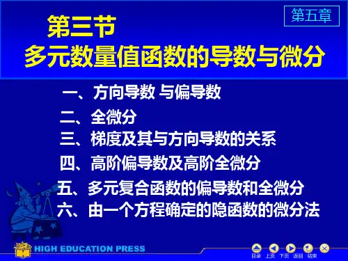 多元函数的导数与微分