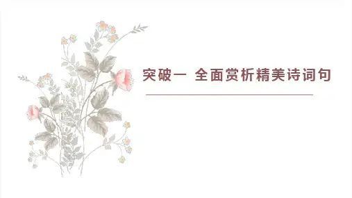 高考语文复习诗歌复习赏析诗词句课件38张