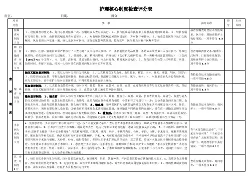 护理核心制度评分表附表2