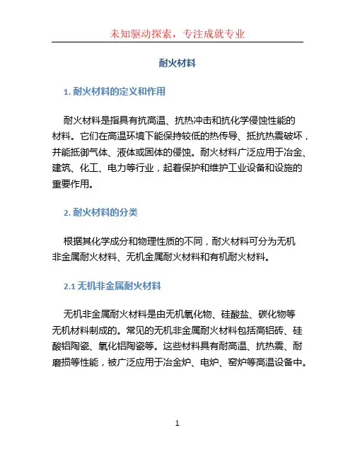 耐火材料文档