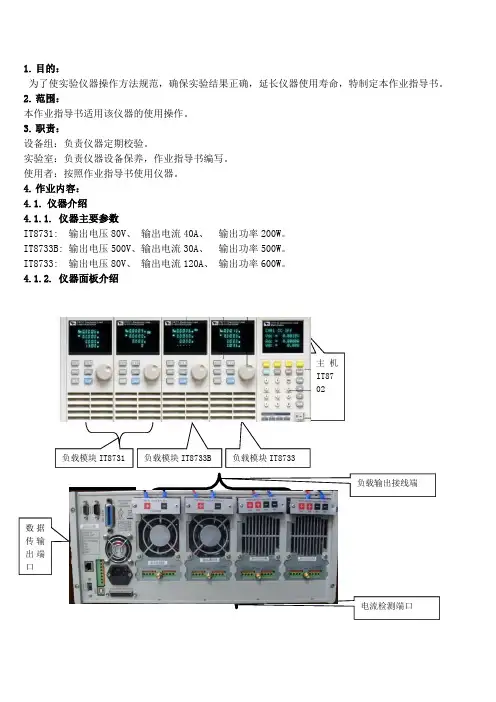艾德克斯多路电子负载操作指导书