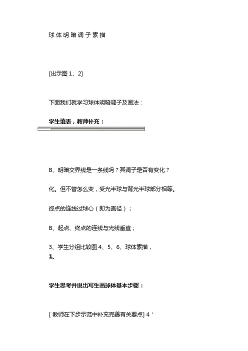 球体明暗调子素描