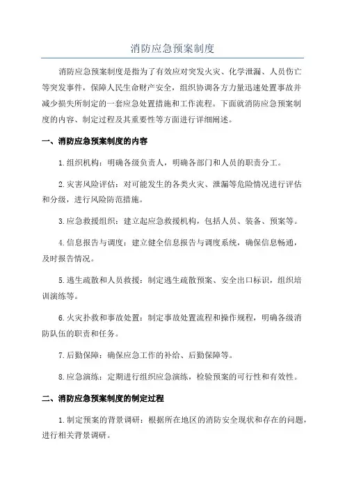 消防应急预案制度