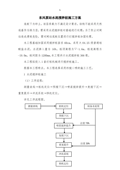 水泥搅拌桩专项施工方案