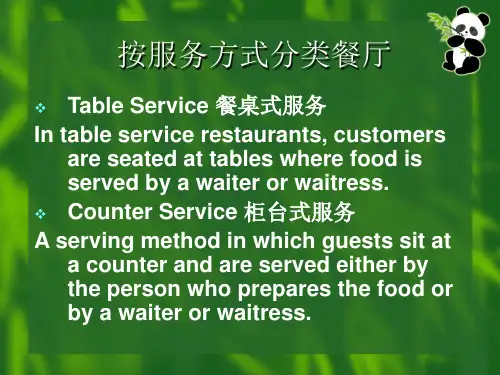 饭店英语6餐厅类型