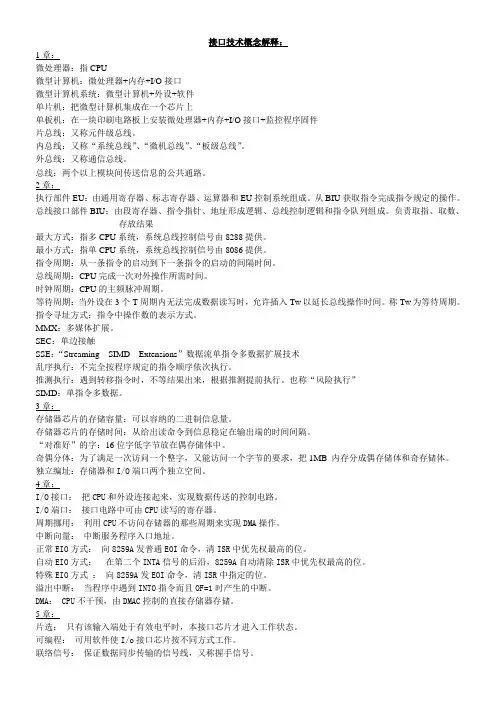 接口技术概念解释