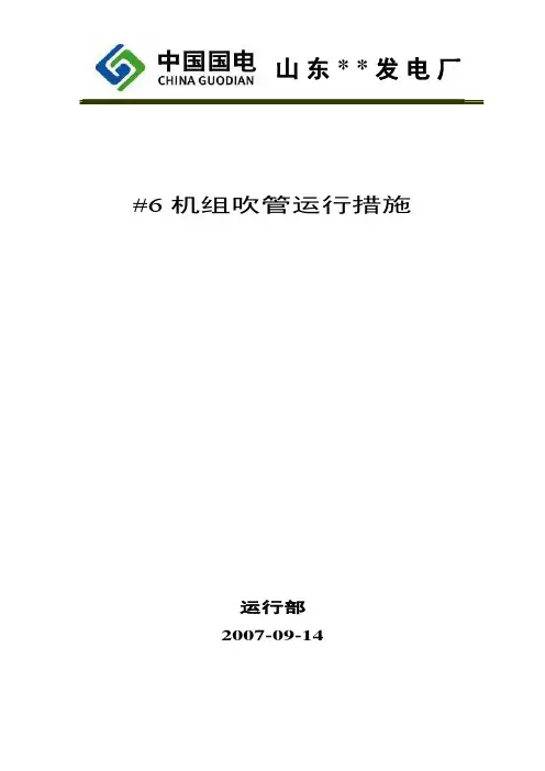 国电发电厂#6机组吹管运行措施20070914