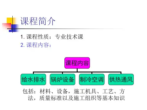 建筑设备施工技术-第一章