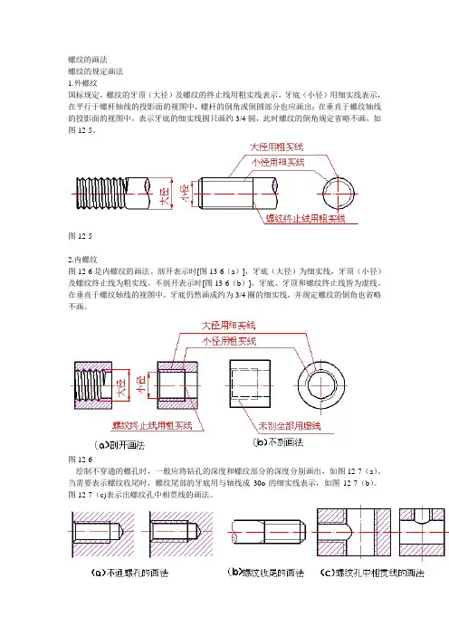 螺纹的画法