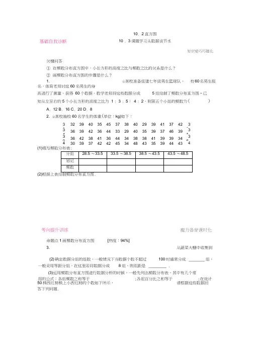人教版七年级数学下册《10.2直方图》同步练习(含答案)